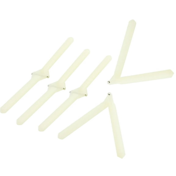 Unique Bargains 5pcs Folding White Nylon Pivot Hinges Pin 76 x 12 x 4.5mm for RC Plane