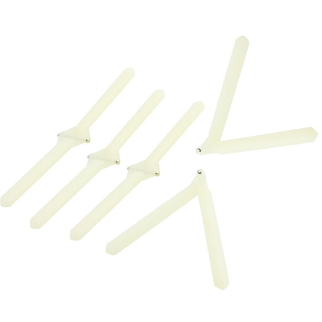 Unique Bargains 5Pcs RC Avion Pièces de Rechange Blanc Nylon Pivot Charnières Goupilles 76x12x4.5mm
