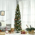 thumbnail image 2 of HOMCOM 7' Prelit Artificial Christmas Tree with Warm White LED Lights, 2 of 10