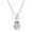 Clear, variant on Bunny Rabbit Pendant Necklace Multicolor Rhinestone Crystal Rhodium Plated 17 Inch Snake Chain J0263-MT