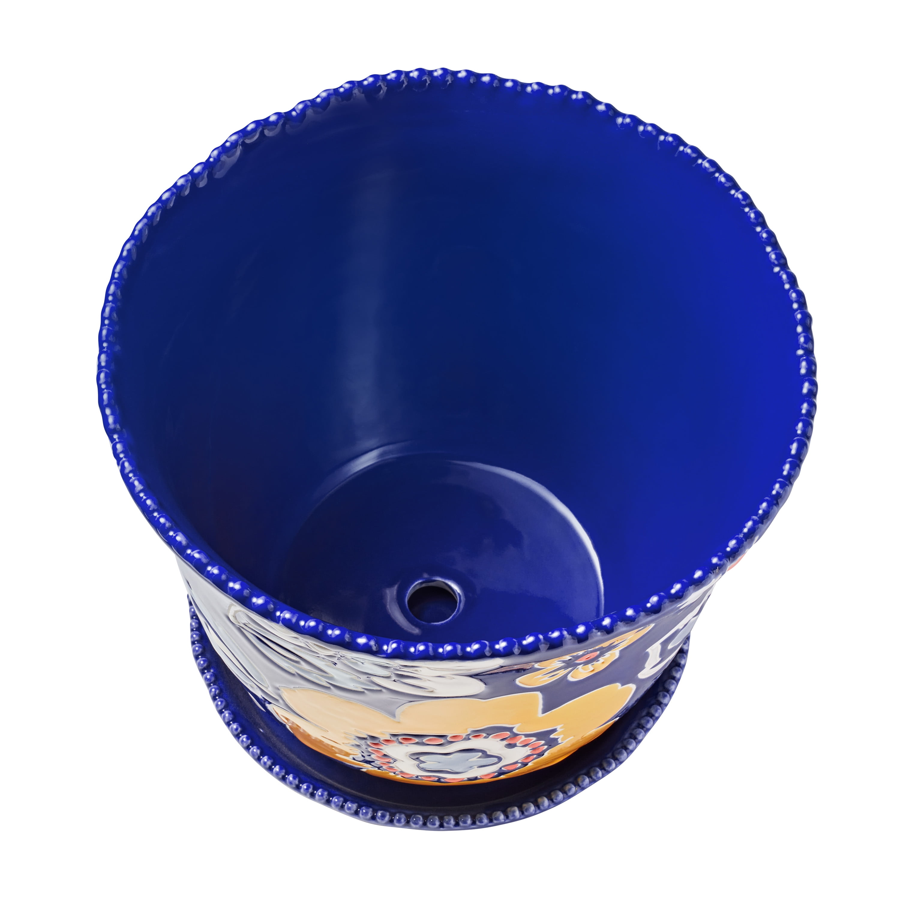 The Pioneer Woman Magic Meadows 8 in Round Ceramic Planter, Blue