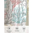 thumbnail image 3 of Sheer Curtains 2 Panels Set, Summer Gradient Pink Teal Ocean Coral Sea Window Sheer Curtains for Living Room/Bedroom, Light Filtering Rod Pocket Voile Drapes, 52" W x 54" L, 3 of 5