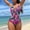 Hot Pink, variant on Sakmal Cutout Swimsuit Tummy Control Green One Piece Swimsuits Halter Tropical Deep V-Neck Swimwear