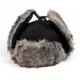 thumbnail image 4 of Gorro de cazador con orejeras para hombre y mujer, cálido y resistente al viento, para esquí, caza, piel sintética, para nieve, color gris., 4 of 7
