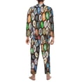 thumbnail image 5 of Bingfone Men'S Pajama Set 2 Piece Loungewear Pjs, Long Sleeve With Pajama Pants-Beer Caps, 5 of 9