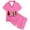 Hot Pink, variant on Ulitacool Christmas Toddler Pajamas Girls Short Sleeve Lappel Button Down Xmas Sleepwear Top And Pants Jammies Christmas Tree Printed New Year Nightwear Autummn Winter Soft Homewear 2-3 Years Black