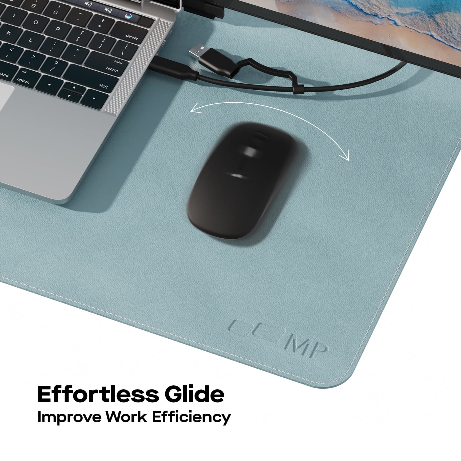 Mobile Pixels PU Leather Desk Mat (Haze Blue), 115-1001P05