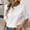 White, variant on YLOMAY Woman Tops Tshirt for Women 3/4 Sleeve Crewneck Blouse Lightweight Loose Fit Solid Color Tops Weekend Summer Clothes Yellow S