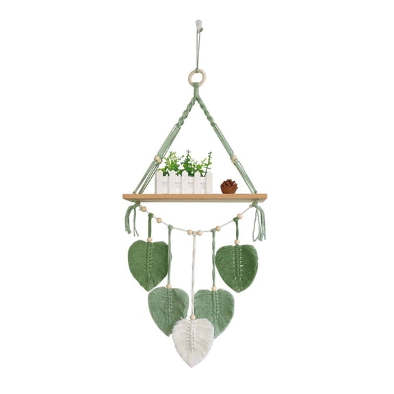 ZPAQI Functional Woven Tapestry Wall Hangings Shelf for Plant Bathroom Bedroom