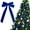 Navy, variant on LKZQHMC1Pcs Navy Velvet Bows Christmas Tree Decorations,5in x 10in Xmas Ornaments for Tree Home Coquette Room Birthday Party Front Door Wedding Holiday Decor