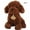 Dark Brown, variant on Plush Toy for Kids Toddler Stuffed Animal Puppy Dog - Adorable Poodle for Gifts, Ultra Soft & Realistic, 10 Inch/7Inch