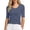 Navy, variant on Oversized Tops for Women Slim Fit Mid Sleeve Crew Neck Solid Color Basic Casual Loose Summer T Shirts 2026 Navy 4XL