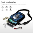thumbnail image 6 of HELLHERO Skull and Rose Design with Zipper Small Crossbody Purse 4.33"x1.97"x7.09" for Women Polyester, 6 of 6