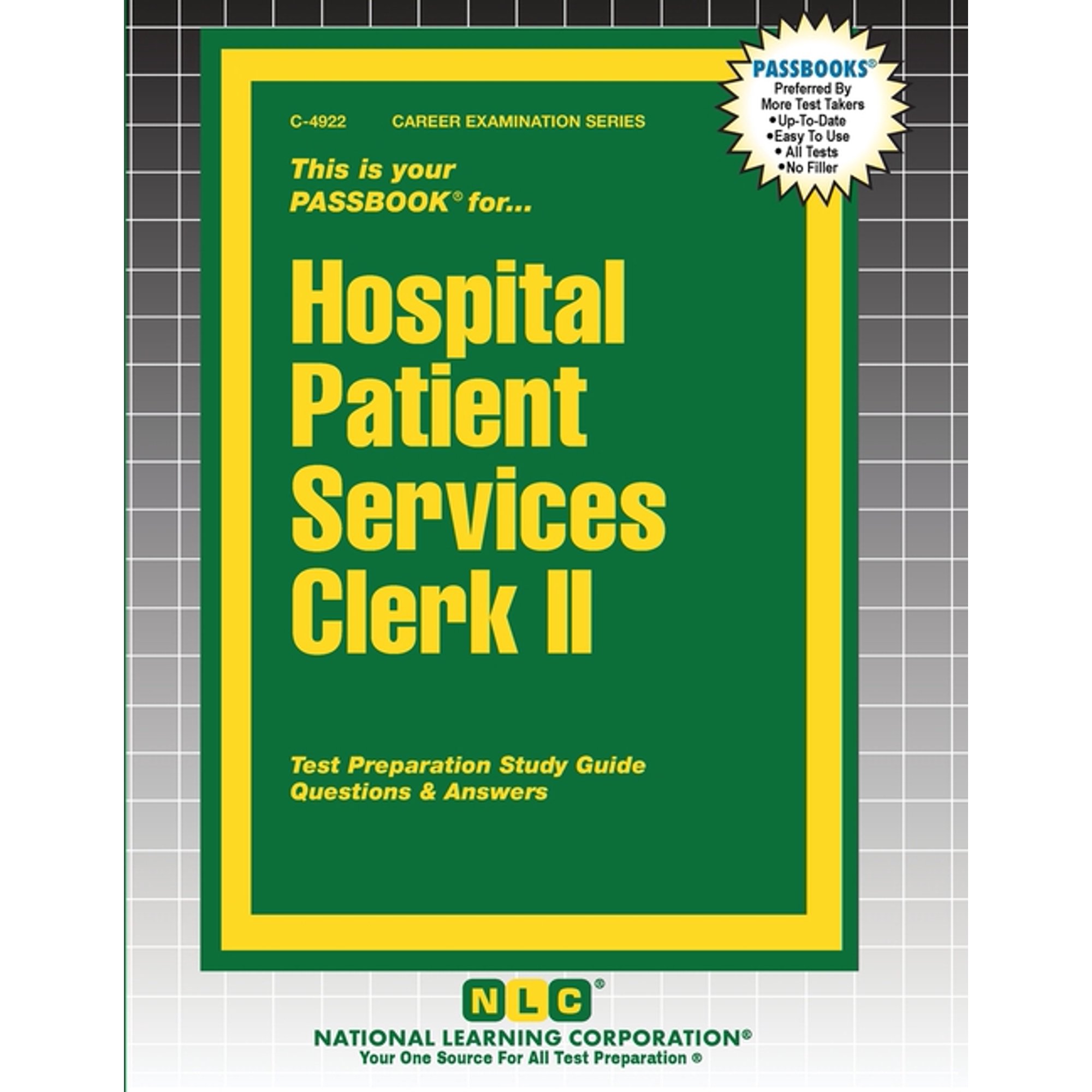 Career Examination Hospital Patient Services Clerk II, Book 4922, (Paperback)