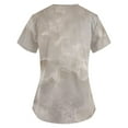 thumbnail image 4 of EHTMSAK Plus Size Scrubs Tops 3x with Pocket Floral Short Sleeve Nurse Uniform V Neck Tunic Pockets T Shirt Blouse Khaki XL, 4 of 7