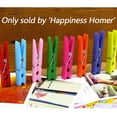 thumbnail image 2 of Nvzi 48pcs 3-Inch Large Natural Wooden Colorful Craft Clothespins, Assorted Colors Pegs Pins Photo Clip, 2 of 5