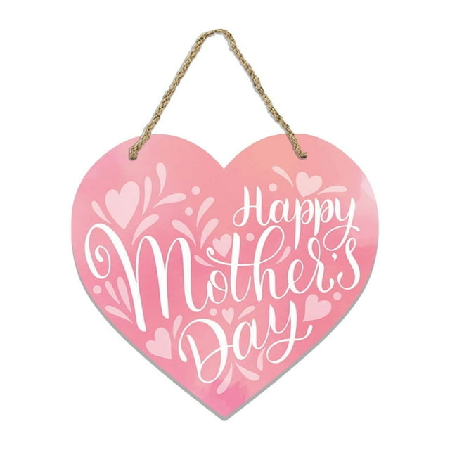 Welcome Sign for Front Door Front Door Welcome Sign - Heart-Shaped Happy Mother's Day Sign Welcome Sign for Wall