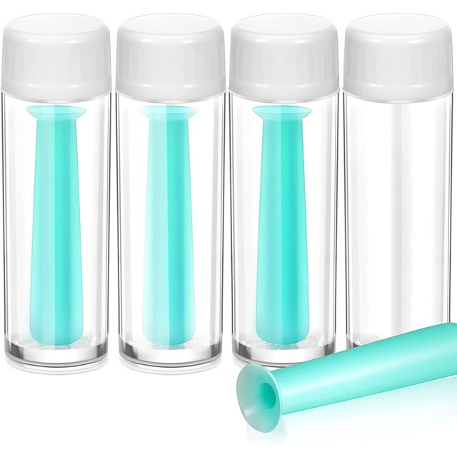 4 piezas de insertador de lentes de contacto de silicona SSuperp verde