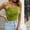 Green, variant on OKBOP Pink Crop Tops,Fashion Sleeveless Gold Velvet Sling Solid Color V-Neck Top Women Shirts And Blouses T Shirts