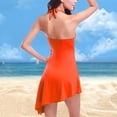 thumbnail image 5 of Siilsaa Bathing Suit for Women Women Sexy Tummy Control One Piece Swimsuits Halter Push Up Bathing Suits Orange,L, 5 of 5