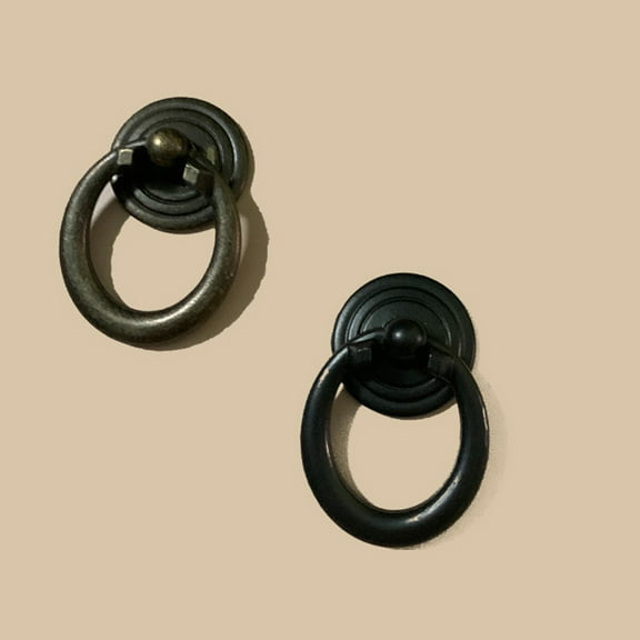 MLINS 10pcs Vintage Cabinet Handles Metal Pull Handle Metal Drawer Pulling Ring Retro Pull Handles