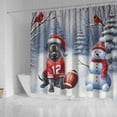 thumbnail image 4 of Hello Winter Cane Corso Football Snowman Welcome Snowy Morning Shower Curtain Italian Mastiff Dog Lover Gifts Idea Waterproof Bathroom Bathtub Curtain - 01012, 4 of 5