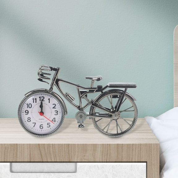 PAMINGONO Bicycle Shape Alarm Clock 1Pcs Novelty Clock For Bedroom Office Tabletop