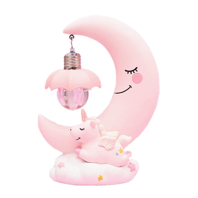 Lámpara de unicornio arcoíris que cambia de Color, luz nocturna para niñas, regalos de cumpleaños de unicornio, suministros para fiestas de 11*15cm TUNC Sencillez