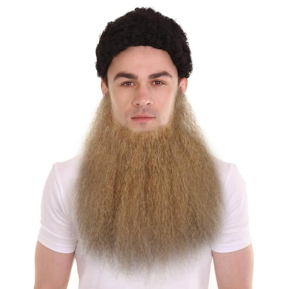 HPO Adult Men’s Soft Brown Fake Mustache – Synthetic Fiber Facial Hair for Cosplay & Halloween Outfits