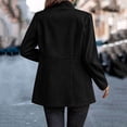 thumbnail image 6 of felwors Women’s Open Front Herringbone Blazer-Business Casual Long Sleeve Work Jacket with Full Lining and Padded Shoulders Black, L, 6 of 6