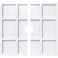 thumbnail image 1 of Ekena Millwork CMP24RK2-03000 24 in. OD x 3 in. ID Square Rubik Architectural Grade PVC Contemporary Ceiling Medallion - 2 Piece, 1 of 1