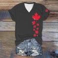 thumbnail image 5 of Women'S T Shirts Day Graphic Short Sleeve Canadian National Travel Workout Shirts Women Size L, 5 of 5