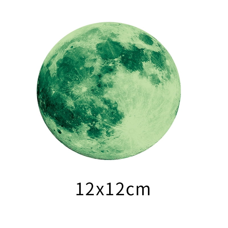 Pegatina De Pared De Luna Que Brilla En La Oscuridad - Decoración Fluorescente Para Habitación Infantil O Adultos