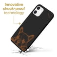 thumbnail image 3 of Case Yard Wooden Case for iPhone-12-Mini Soft TPU Silicone cover Slim Fit Shockproof Wood Protective Phone Cover for Girls Boys Men and Women Supports Wireless Charging French Bulldog Design, 3 of 7