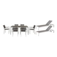 thumbnail image 1 of Pangea Home David 9 Pièces Moderne Aluminium Patio Salle à Manger Ensemble en Blanc/gris, 1 of 20