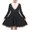 Black Button, variant on Sunny Fashion Girls Dress Long Sleeve Black A Line White Collar Button Front School Formal Daily Recital 5 Years