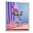 thumbnail image 2 of Designart "Tranquil Visionary Vase In Violet" Flowers Floater Framed Canvas Wall Art, 2 of 5