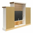 thumbnail image 2 of Ameriwood Home Gateswood Electric Fireplace with Mantel and Bookcase, Plaster and Walnut, 2 of 9