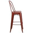thumbnail image 7 of Bowery Hill 30" Metal Bar Stool in Distressed Kelly Red, 7 of 7