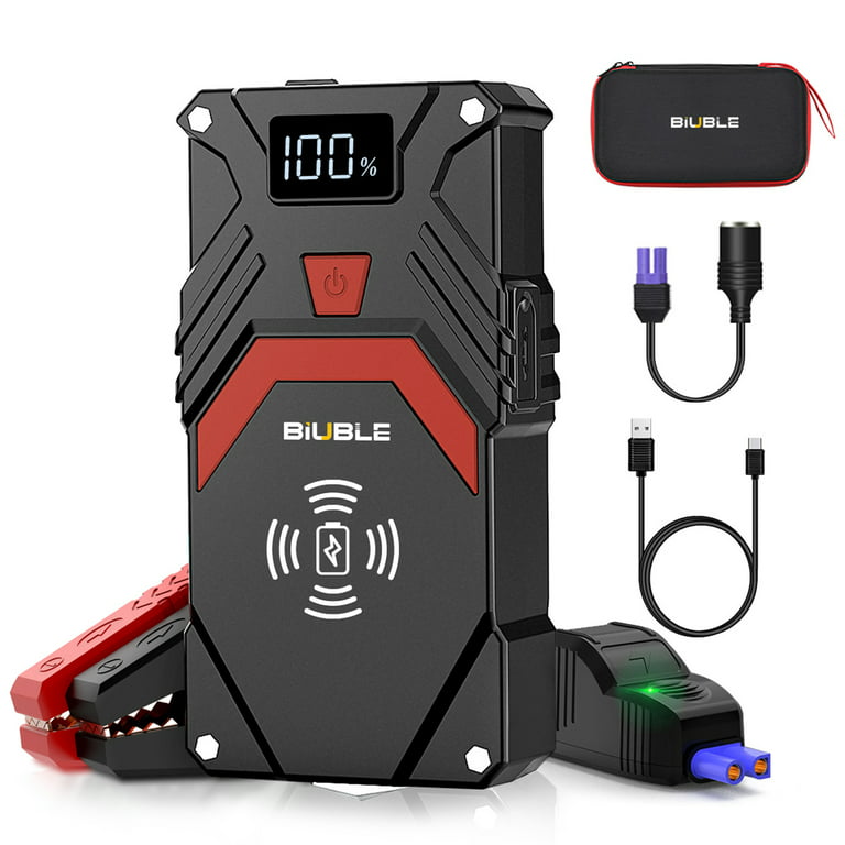 BIUBLE Car Jump Starter, 2500A 24000mAh 12V Auto Digital Display Jump Box  with DC Charger(up to All Petrol or 8.0L Diesel Engine)