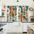 thumbnail image 4 of Boho Kitchen Curtains Set for Windows - Bohemian Flower Sink Window Valance 3 Piece Set - Floral Decor for Living Room Bedroom 54x36 Inches, 4 of 6
