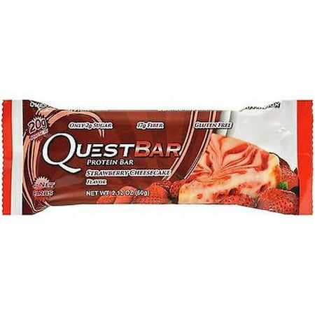 Quest Bar Strawberry Cheesecake Protein Bar, 2,12 oz (paquet de 12)