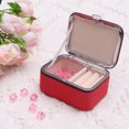 thumbnail image 6 of Raindrops Travel Necklace Organizer Mini Jewelry Box 1Set Red Rectangular Shape Portable for Women's Use, 6 of 8