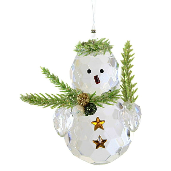 Ganz Mistletoe Snowman Ornament - One Snowman Ornament 2.5 Inch, Acrylic - Faceted Kk626 Stars
