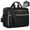 Black, variant on RAINSMORE Laptop Bag 17.3 Inch Laptop Briefcase for Women Men Waterproof Shoulder Messenger Bag Large Computer Bag for Business Office Work College,Black