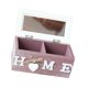 thumbnail image 4 of Caja de almacenamiento de madera, organizador de escritorio, regalos, multifuncional, joyero con 2 compartimentos Púrpura, 4 of 9