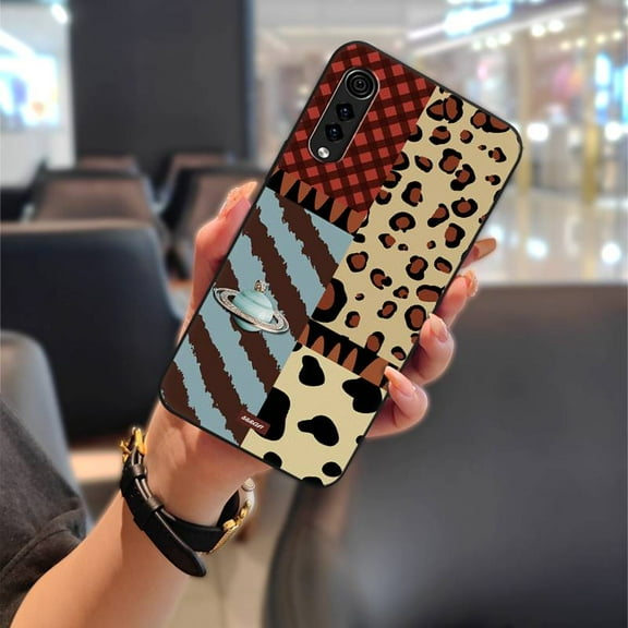 LYM-Phone Case For LG Velvet 4G/5G, Cartoon Silicone Durable Back Cover Dirt-resistant Anti-knock Waterproof oil painting Fashion Design Cute TPU Graffiti Soft case Anti-dust Protective