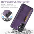 thumbnail image 3 of Wallet Case Compatible with Samsung Galaxy S23 FE, [Support MagSafe Wireless Charging] Flip Magnetic PU Leather Wallet Phone Cover with Detachable Card Holder for Samsung Galaxy S23 FE, Purple, 3 of 14