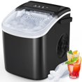 thumbnail image 1 of Encimera para fabricar hielo, máquina portátil para fabricar hielo con autolimpieza, 29 libras/24 horas, 6 minutos/9 piezas de hielo tipo bala, cuchara y cesta para hielo, máquina para hacer hielo de, 1 of 5