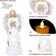 thumbnail image 4 of Angel of Love Candle Holder Statue with Flickering LED Candle Gift Mothers Birthday Gifts for Mom, Wedding Gift Memorial Gift for Anniversary, Engagement, Christmas ,6.9*3.5inch, 4 of 6